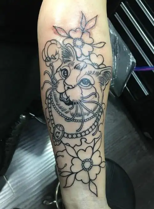 小花猫纹身_小花猫纹身图案_纹身小花猫图片大全 - 纹身秀