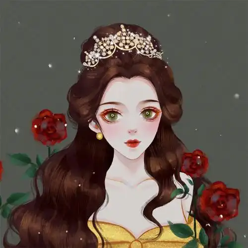 高清手绘的梦幻漂亮公主头像