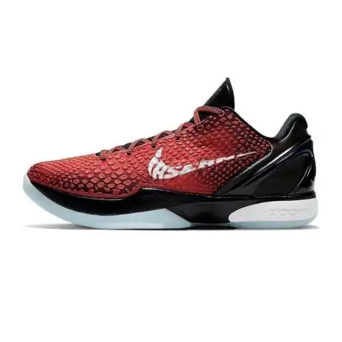 莆田灭世纯原科比6代青蜂侠zk6篮球鞋真碳板真气垫季后赛耐磨实战 墨