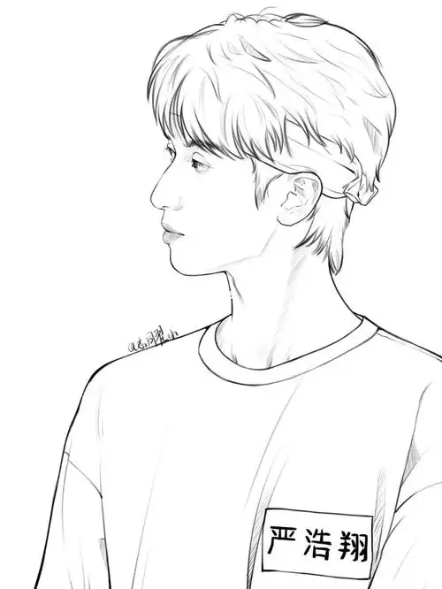 粉色浩翔[仙女r]#严浩翔  #tnt时代少年团  #画画  #绘画