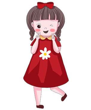 手绘卡通可爱萌系女孩