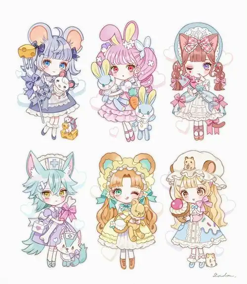 q版可爱少女插画画师twi:london