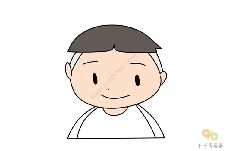 锅盖头男孩头像简笔画