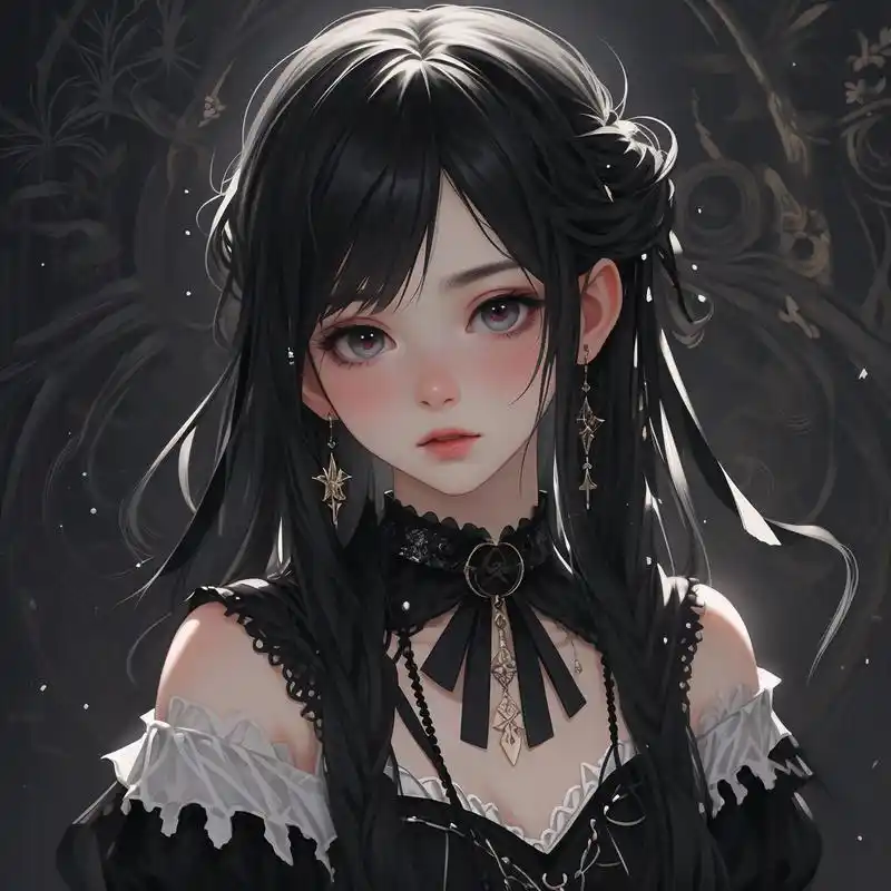 94暗黑系冷酷女生头像94