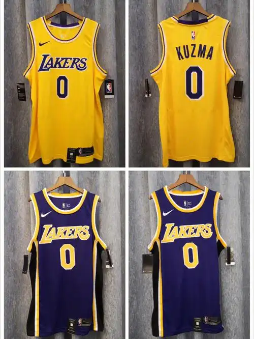湖人队kuzma库兹马球衣0号复古背心篮球服男