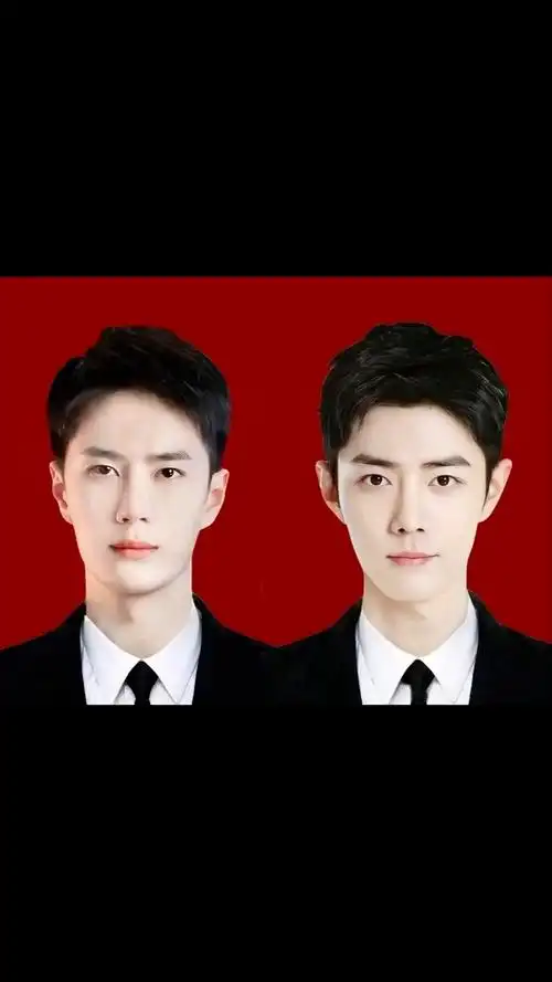 王一博肖战证件照