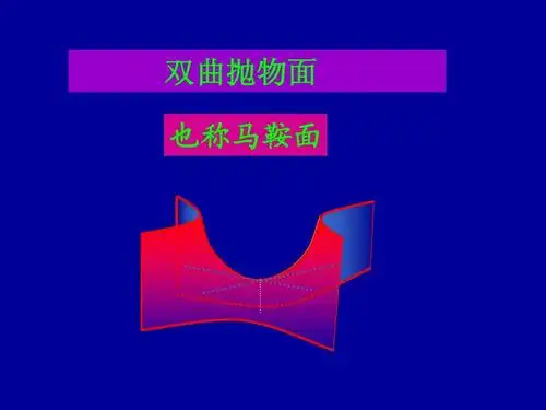 双曲抛物面 也称马鞍面