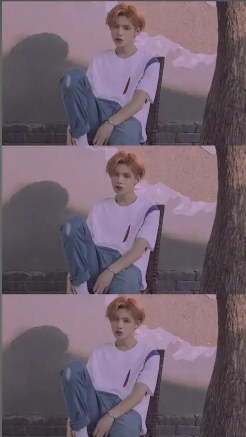 心动黄明昊三宫格图片