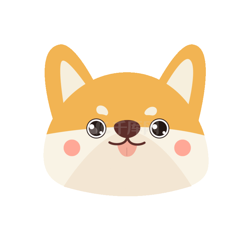 柴犬小狗卡通q版可爱动物动图gif