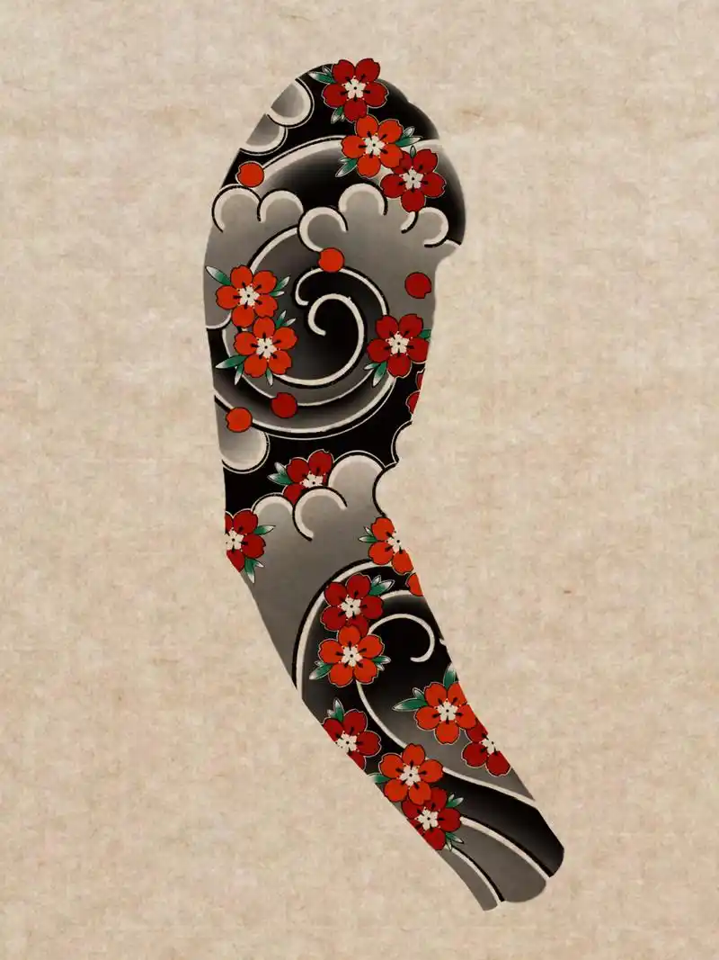 日式老传统纹身|纹身手稿 又画了几张日式手稿,给你们康康上身效果