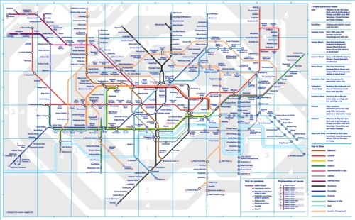 伦敦地铁图(大)