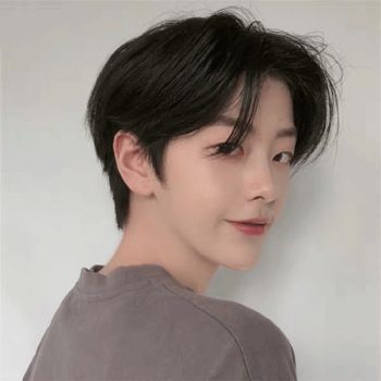 假发男中分帅气学生个性修脸短发微卷发全头套式黑护理五件套