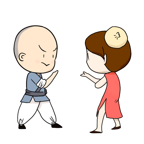 卡通女孩打架搞笑可爱gif动图_动态图_表情包下载_soogif