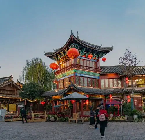 丽江四方街建筑风光