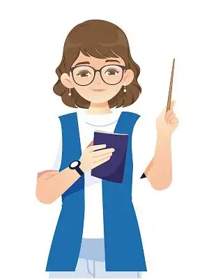 彩色手绘卡通老师教师节人物教师节矢量元素png素材