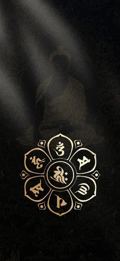 六字箴言壁纸 超火的佛系 六字真言壁纸 高清图片#壁纸#图一为ios17