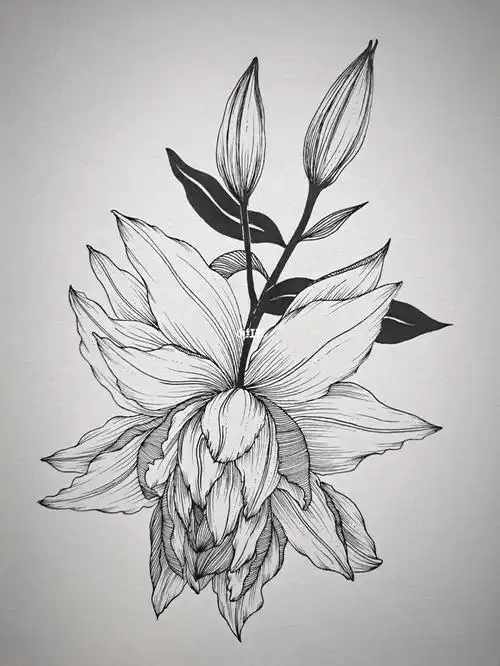 黑白线条画临摹