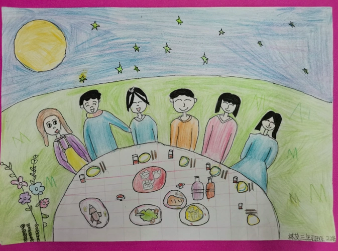 手绘全家福丨石牌小学三年级优秀作品欣赏,为你喜欢的作品投票吧!