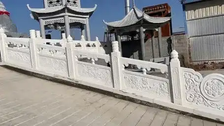 汉白玉石栏杆石材栏板雕刻案例多图欣赏