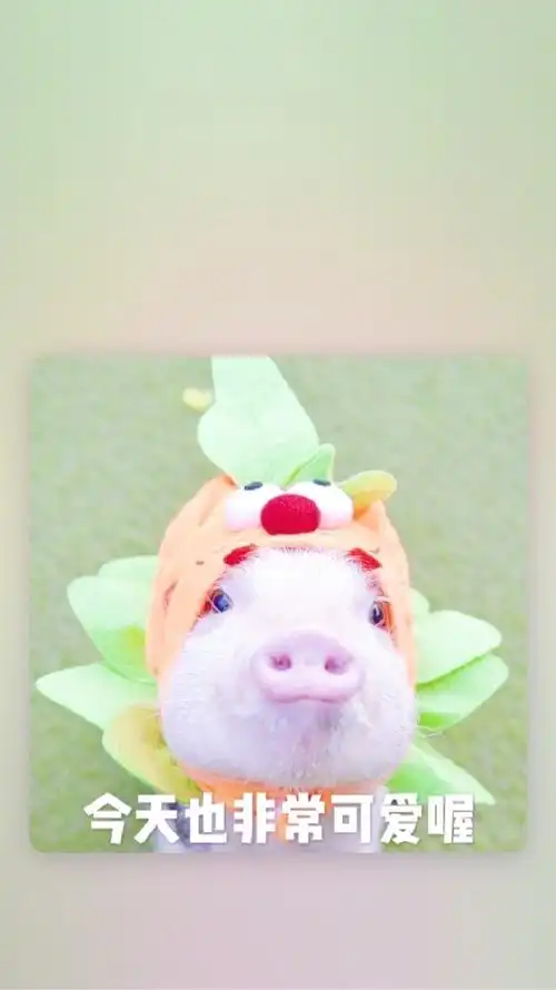 最可爱超萌粉猪图片手机壁纸带字 我是最精致的猪猪女孩-背景皮肤