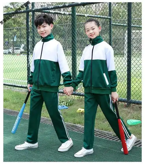 特价捡漏罗蒙全国统一学生校服秋季墨绿色套装初中小学生班服幼儿园