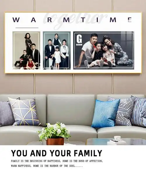 jollyoo全家福相框定制照片制作挂墙中式复古婚纱照加洗结婚相片修图