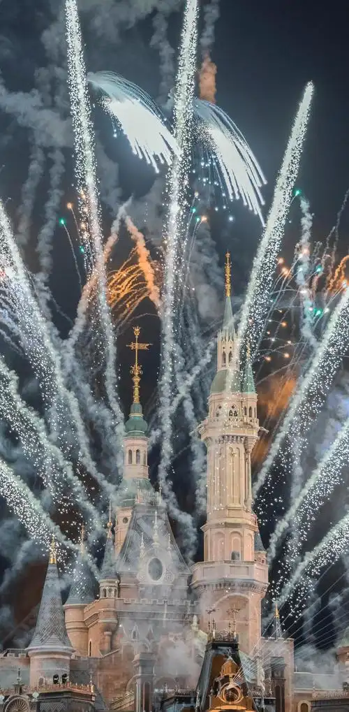 2021最新迪士尼城堡唯美烟火