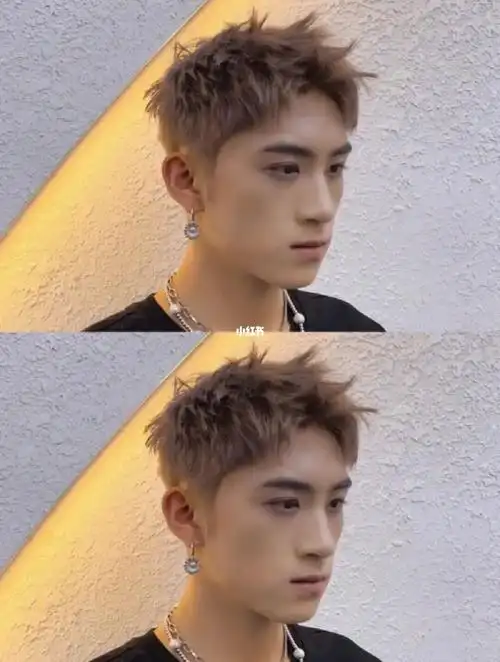 摩根碎盖简单好打理的碎盖烫发男生发型	发型