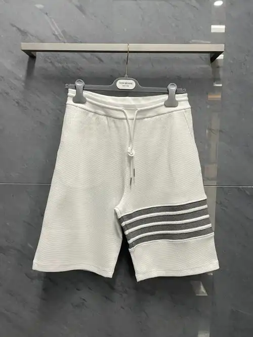 thombrowne男士华夫格短裤白色