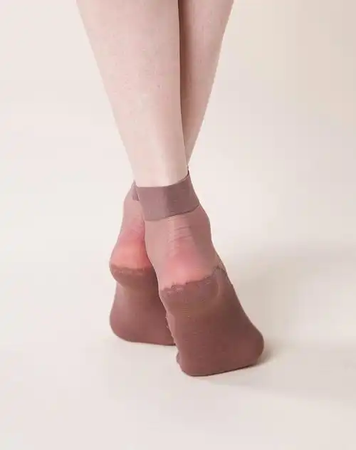 纤丝鸟&曼姿袜子曼姿manzi 15d咖啡包芯丝防滑竹炭底短袜六双装ch3200