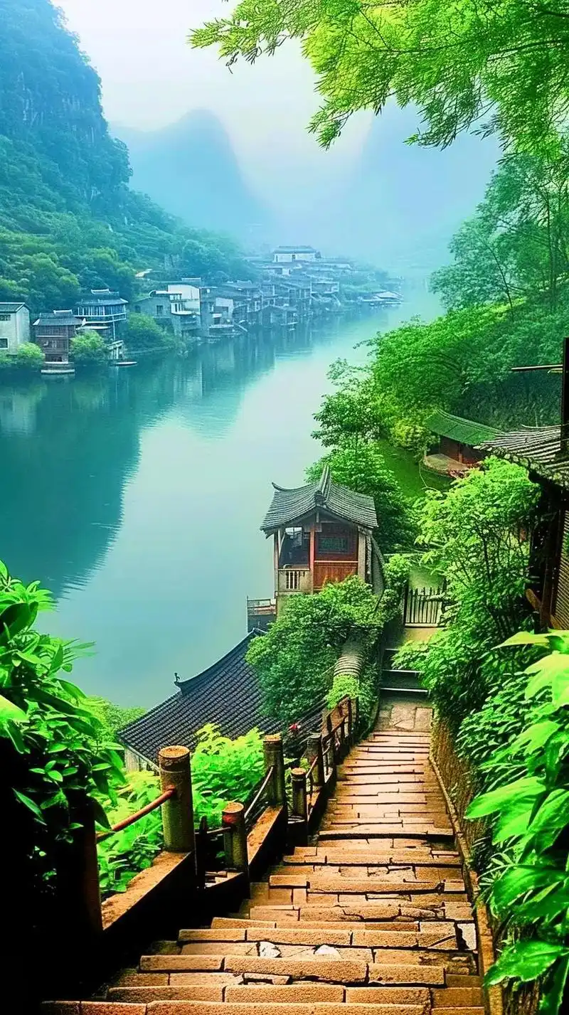 桂林阳朔山水是大自然的杰作,也是人们心中的美景.