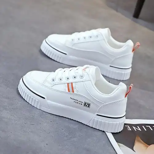 述雅鞋子女2021新款秋季百搭韩版小白鞋女秋款皮面板鞋学生ins潮流