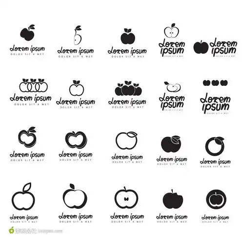 黑白苹果图标