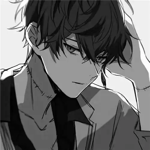 韩国动漫头像男生黑白高清图片100张_男生动漫头像_头像屋