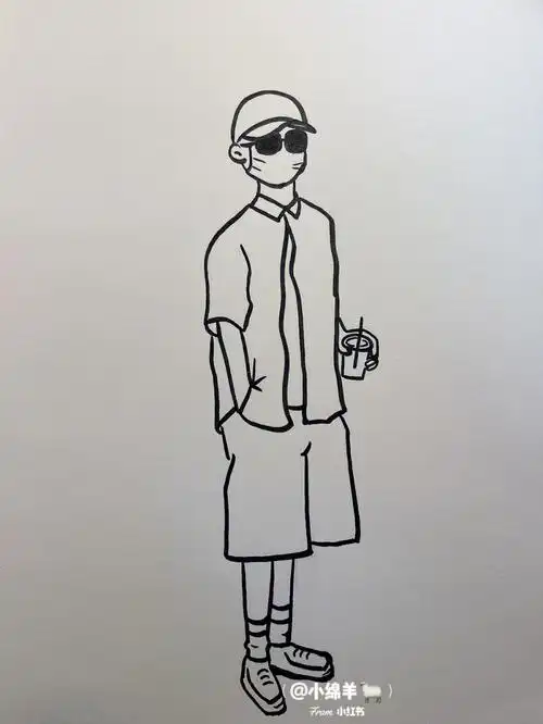 简笔画教程no46一位小哥哥