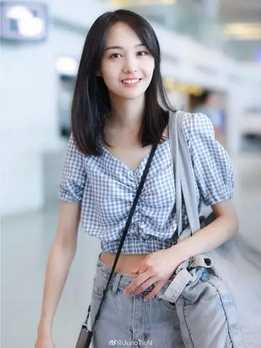 portal maje 郑爽明星同款收腰格子衬衫女设计感小众上衣短款夏季