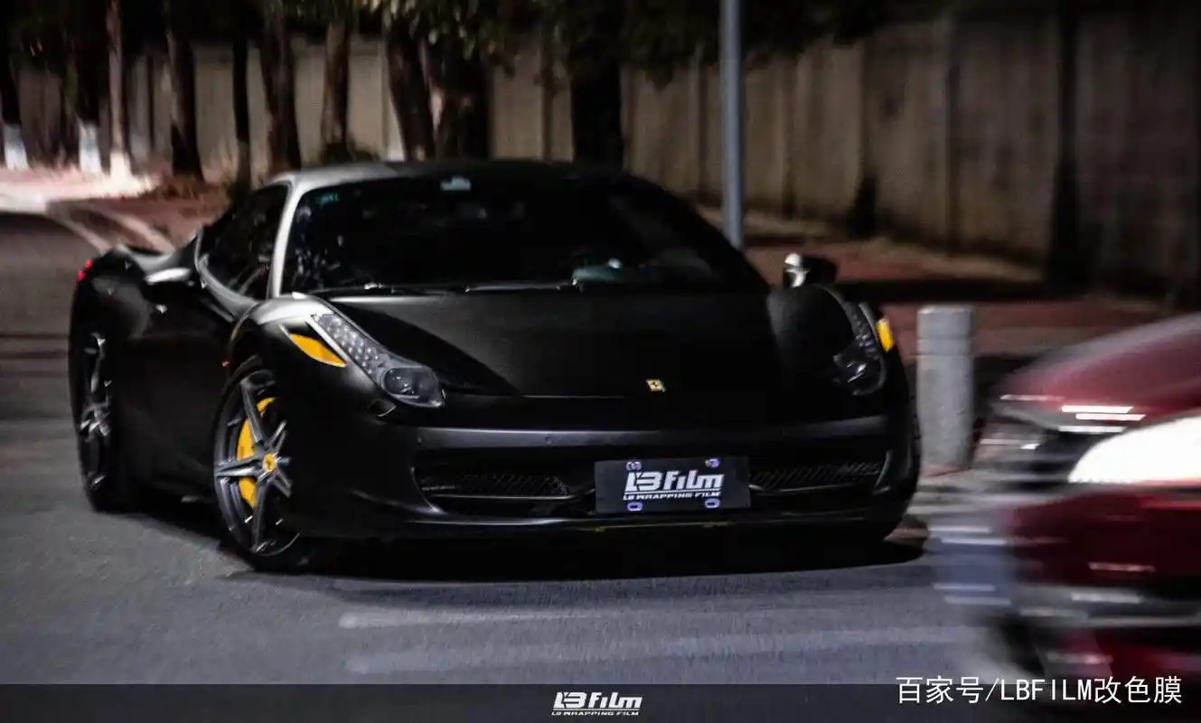 lbfilm改色膜:法拉利-458-亚光黑