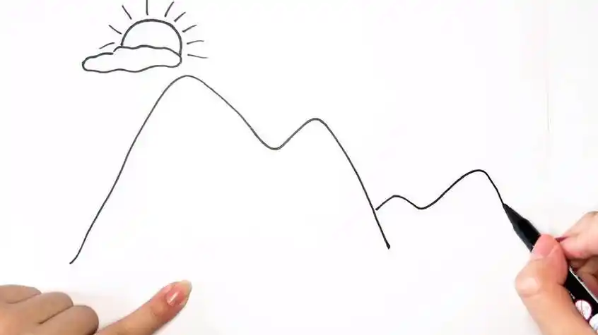 蓝天树白云简笔画