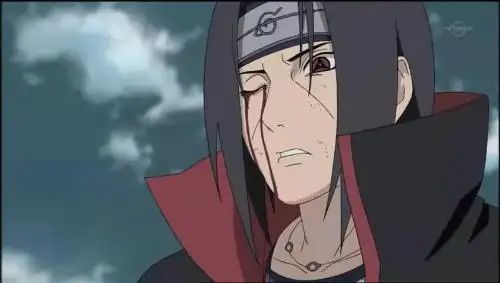 求火影357集佐助和鼬打的时候鼬放天照是眼睛出血的几张帅的图片