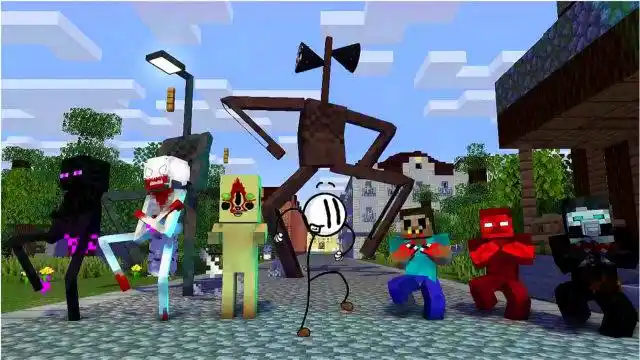 我的世界mc动画:当汽笛人与汽笛灯在街头相遇