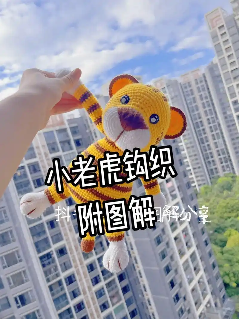 小老虎钩织图解.简简单单,可可爱爱#钩针图解 #我的手作 # - 抖音
