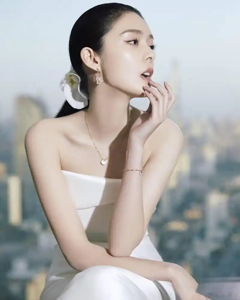 傅菁# 优雅的白色礼服,绝美! 676767