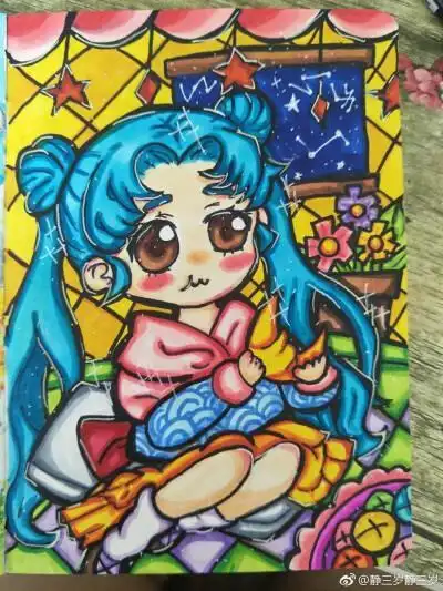 高难度简笔画彩色