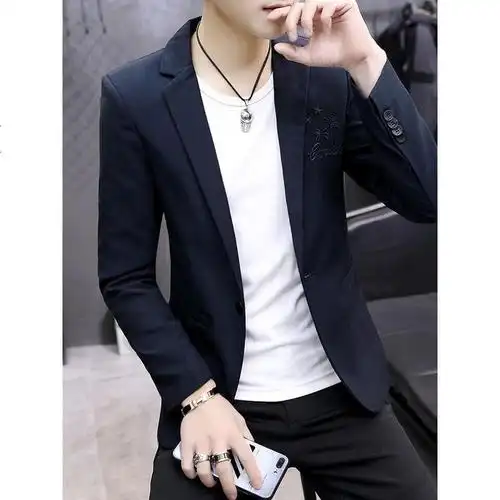 小西装男韩版潮流上衣修身帅气春秋男士西服套装英伦休闲男装外套