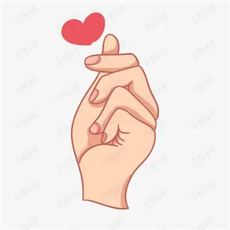 可爱的比心手势插画素材图片免费下载_高清psd_千库网(图片编号 .
