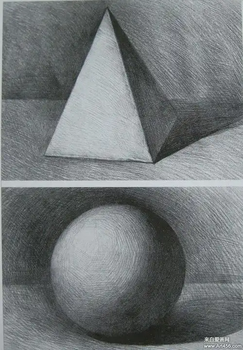 素描几何体作品合集