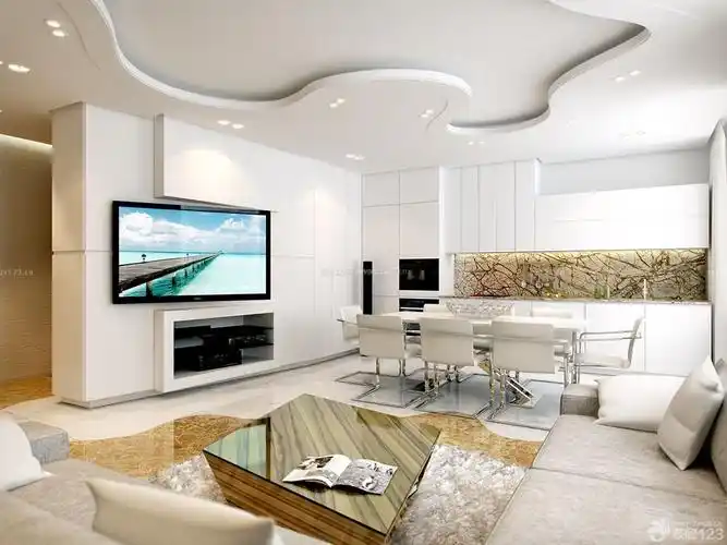 创意60平米两房吊顶造型装修实景图欣赏