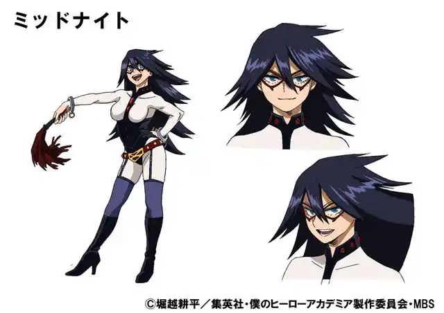 《我的英雄学院》公开新角色人设图,"18禁英雄"午夜等设定解禁