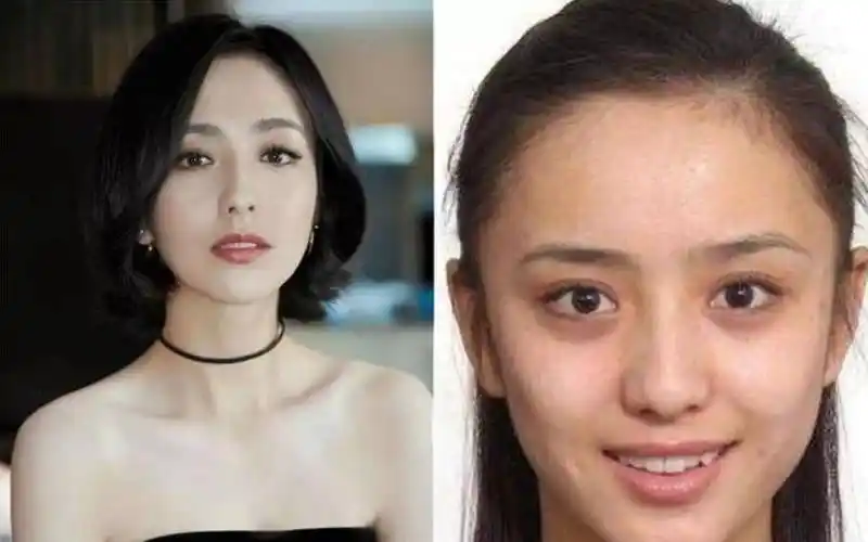 女神卸妆后,是什么样子的?20张图告诉你,杨幂变化最小_化妆_明星_差距