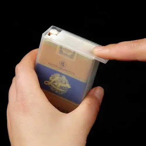 爵倾 透明塑料便携烟盒20支装防压防水硬软包盒套烟壳薄装烟盒子xpd